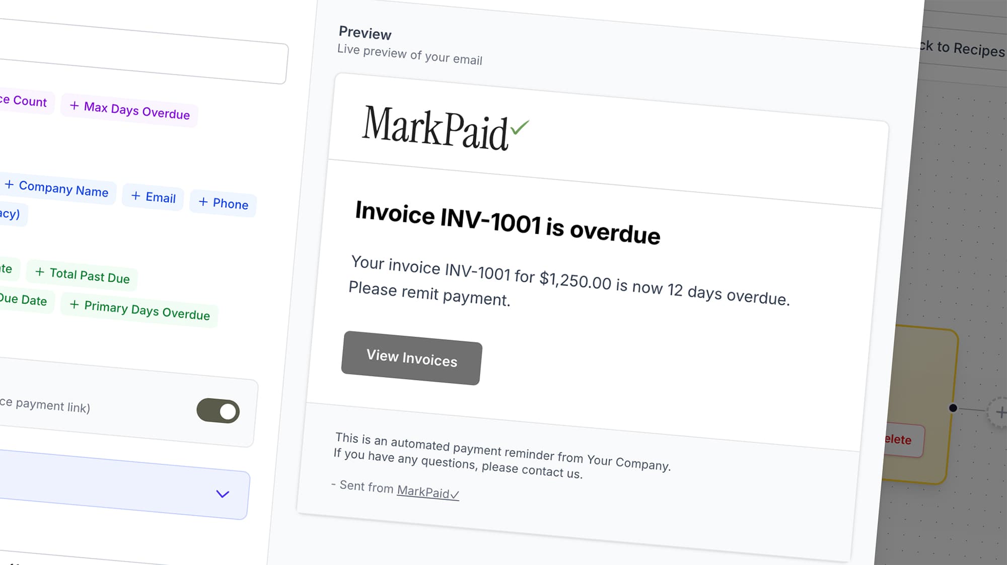 MarkPaid detail screen showing stop-on-paid evidence